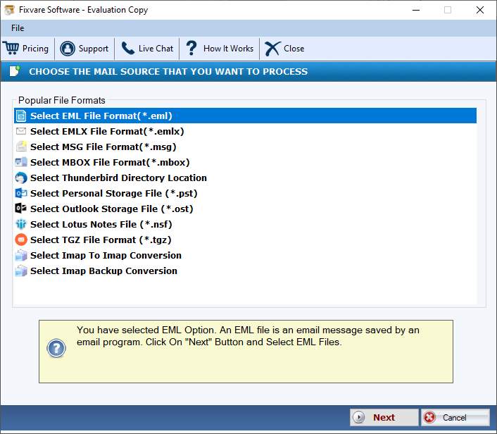 FixVare EML to MBOX Converter software