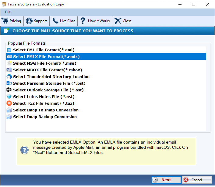 FixVare EMLX to EML Converter 2.0 full