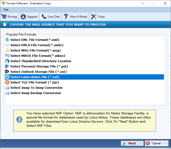 FixVare NSF to MBOX Converter Windows 11 download