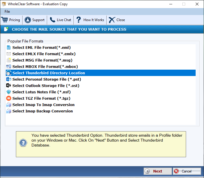 Windows 10 FixVare Thunderbird to NSF Converter full