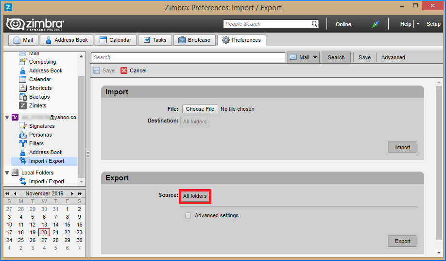 Import Zimbra Mail to Outlook