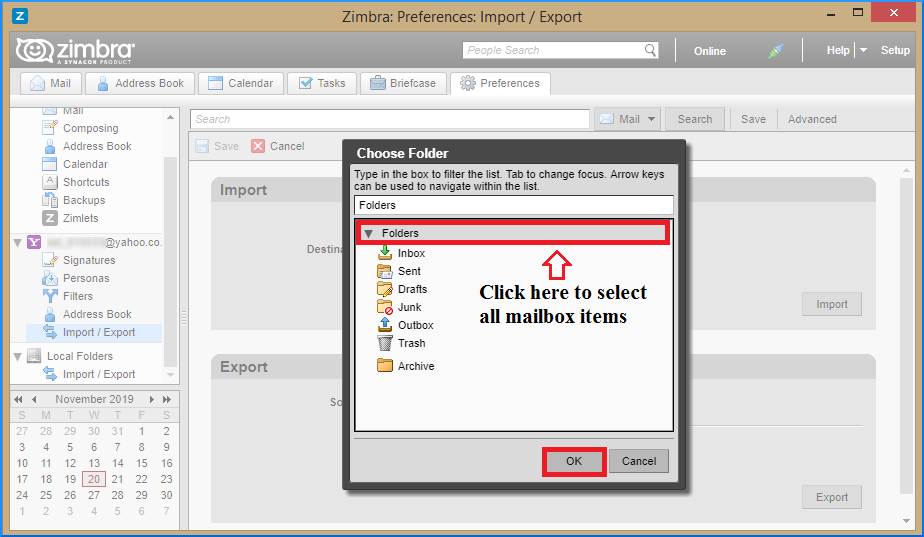 Import Zimbra Mail to Outlook