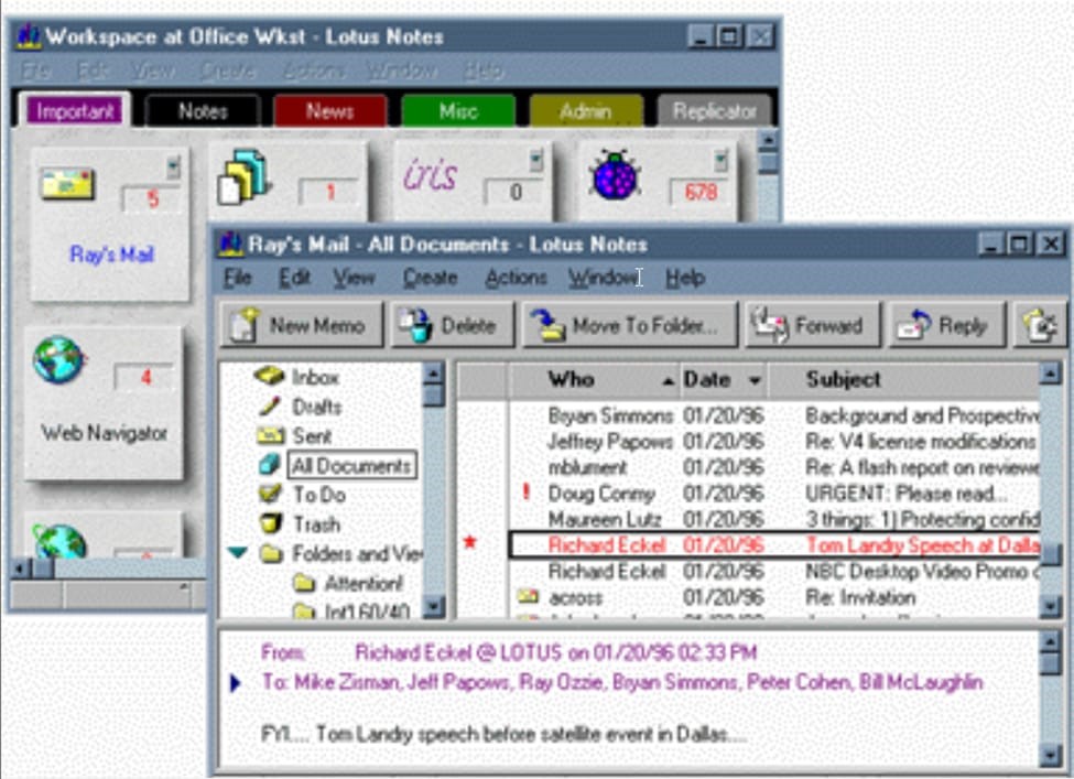 Lotus Notes - 1996