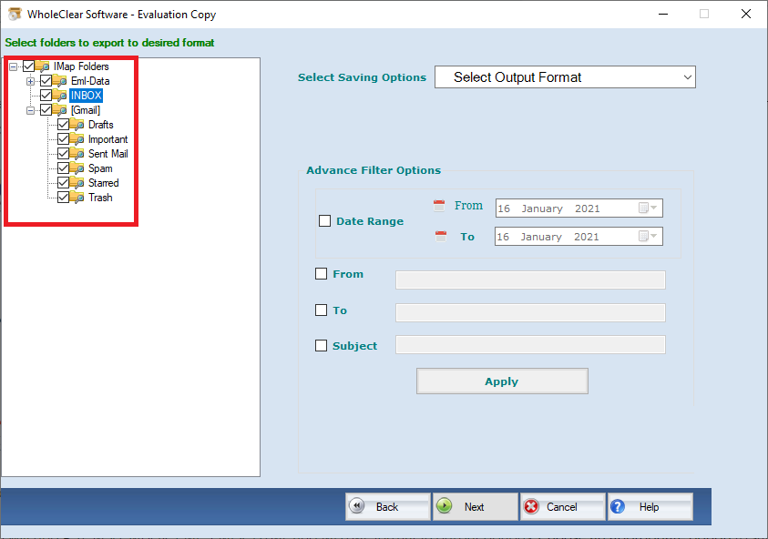 Choose th files format