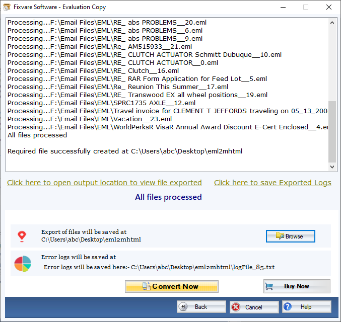 Convertir formato EML a MHTML