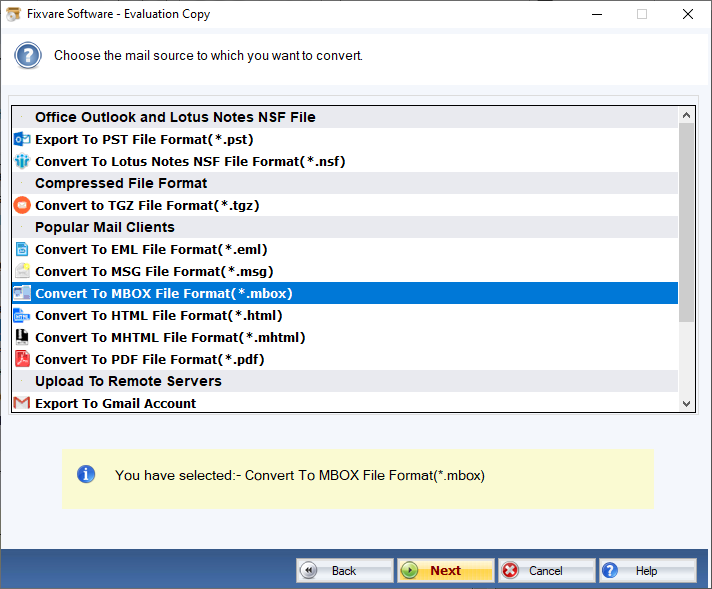 EMLX to MBOX Export Option