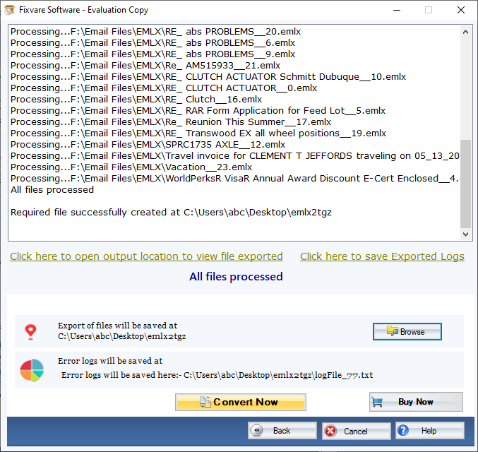 Converter formato EMLX para TGS