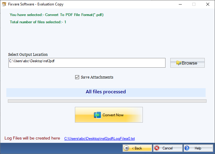 Convertir NSF a formato PDF