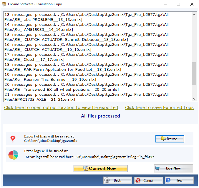 Convert TGZ to EMLX Format