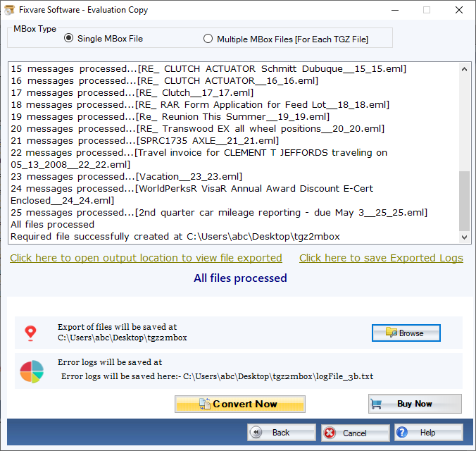 Convertir formato TGZ a MBOX